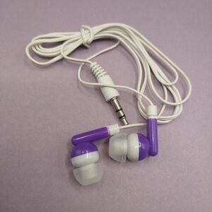 TFD Ear Buds Purple and White